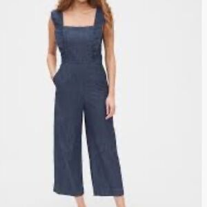 GAP Ruffle Apron Wide Leg Jumpsuit Petite 8P